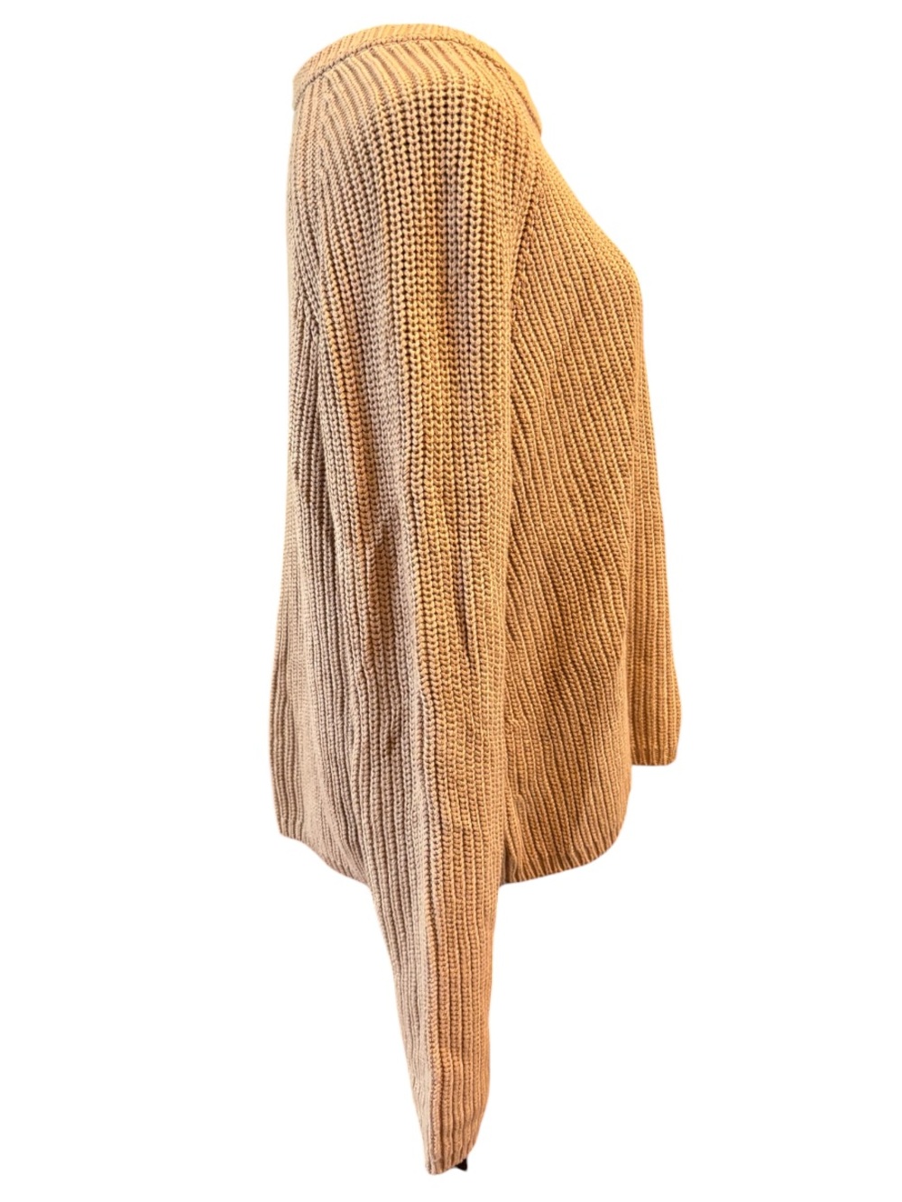 Quince 100% Organic Cotton Fisherman Crew sweater camel size Medium - Picture 5 of 9